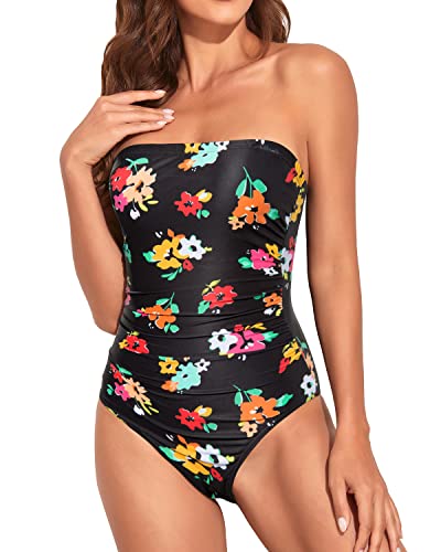 Holipick One Piece Swimsuits Tummy Control Strapless Bathing Suits