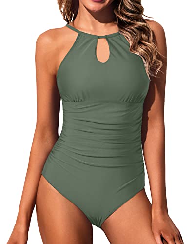 Holipick One Shoulder One Piece Swimsuit for Women Tummy Control Bathing  Suits Modest Full Coverage Keyhole Swimwear Black : : Clothing,  Shoes & Accessories